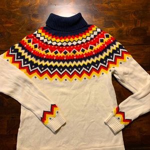 Fair isle turtle neck sweater